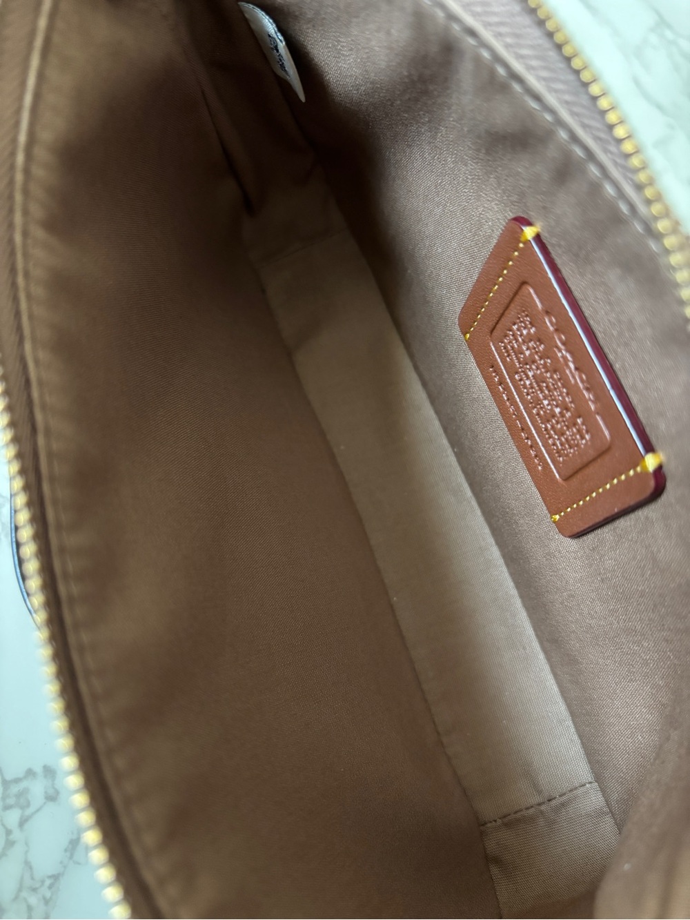 New Coach Plaza Crystal Shoulder Bag Brown - Picture 10 of 13
